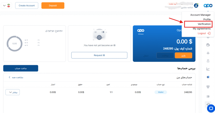 Authentication at the opofinance broker