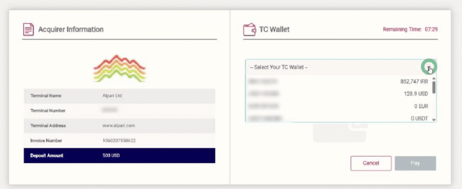 شارژ حساب آلپاری با تاپ چنج