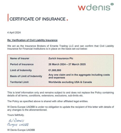 بیمه مسئولیت مدنی بروکر ارانته