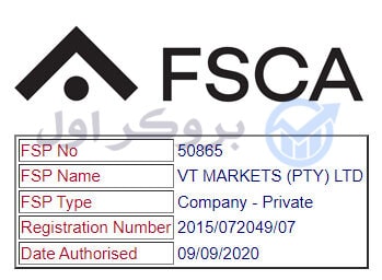 رگوله FSCA بروکر VT Markets 