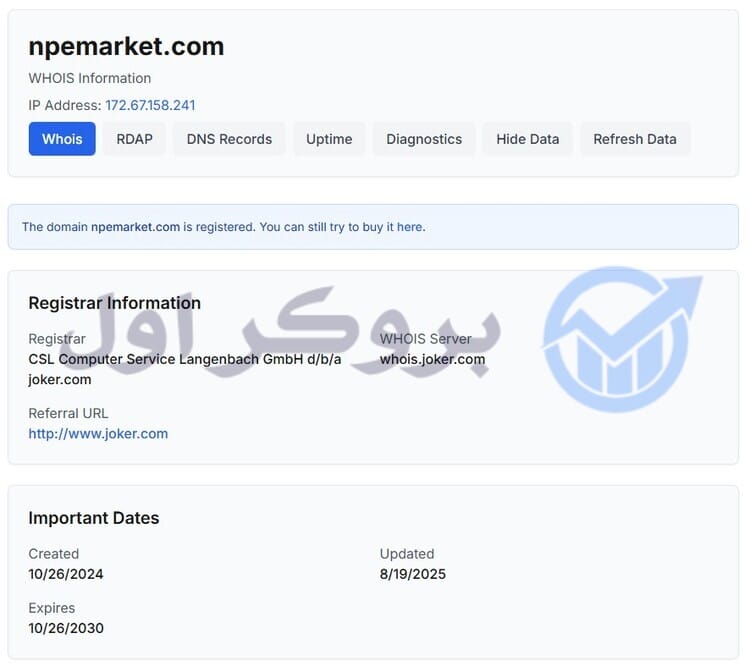 دامنه پراپ فرم ان پی ای